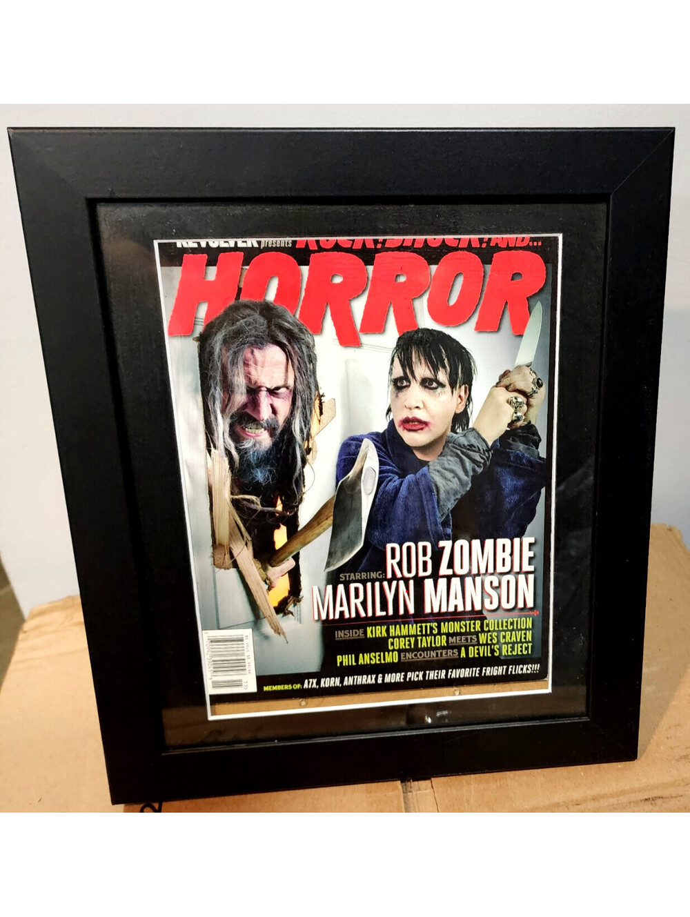 Rob Zombie Marilyn Manson Framed Vintage Horror Rock Magazine Display Art